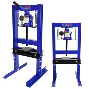 Hydraulic Press, 6 Ton 13000LBS H-Frame Shop Press with Gauge & Movable Plates for Garage Professional - 1 of 4