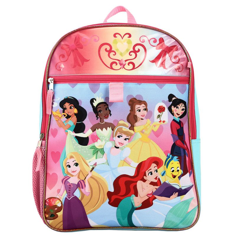 Disney Princesses Backpack With Lunch box set for kids 6 Piece, 4 of 7