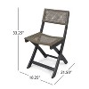 Christopher Knight Home Brooke Outdoor Acacia Wood and Wicker 3 Piece Folding Bistro Set - 3 of 4