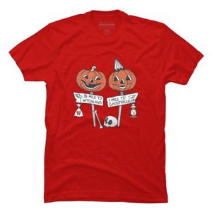 Men's Design By Humans Halloween Pathways By runcatrun T-Shirt - 1 of 4