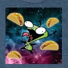 - Invader ZIM - GIR Loves Tacos in Space Graphic Short Sleeve Fleece Dress - 2 of 4