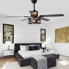 Bella Depot 52" Black Cage Farmhouse Ceiling Fan with Light - 4 of 4