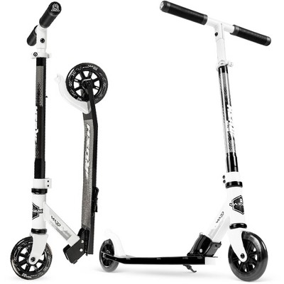 Rush 125 Folding Kick Scooter – Light-Up Wheels, Adjustable Handlebar, Carbon Steel Frame – Madd Gear