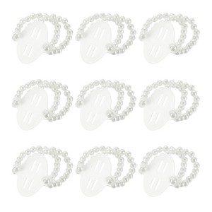 Unique Bargains Pearl Elastic DIY Wedding Bracelets White - 1 of 4