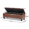 Kumasinova 51"W Flip-Top Ottoman Bench with Storage,Easy-Clean PU Leather End-of-Bed Bench with Rubberwood Legs,Contemporary Accent Ottoman - 3 of 4