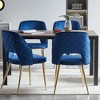 NicBex Velvet Dining Chairs Set of 4,Modern Armless Upholstered Kitchen Chair with Hollow Back and Metal Legs for Dining Room,Kitchen - 2 of 4