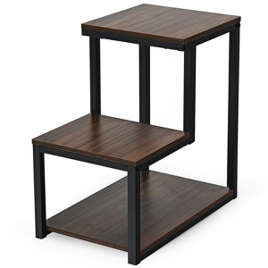 Tangkula 3-Tier End Table Side Table NightStand W/ Storage Shelf - 1 of 4