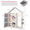 Infans Kids Costume Storage Closet Children Pretend Dresser w/Storage Bins Shelves Grey - 2 of 4