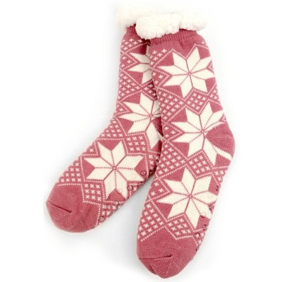 Women's Plush Winter High Pile Fleece Lining Slipper Socks