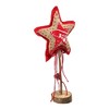Northlight Star with Jingle Bells Christmas Decoration - 15" - Red and Brown - 3 of 3