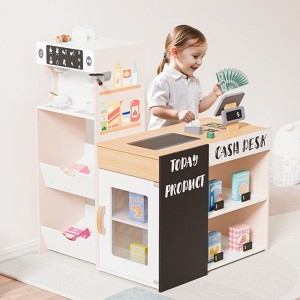Karl Home Wooden Pretend Market Self-Checkout Station Playset - 1 of 4