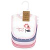 Touched by Nature Infant Girl Organic Cotton Bibs, Bubblegum Floral, One Size - 2 of 4