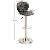 NicBex Adjustable Swivel Bar Stools Set of 2,Counter Height Bar Stools with Chrome Base,Bar Chairs with Faux Leather,Barstools for Home,Bars - 3 of 4