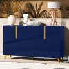 Light Luxury Storage Cabinet, Accent Cabinet With 4 Doors And Adjustable Shelves, Cabinet For Living Room-Cuddlewood - 2 of 4