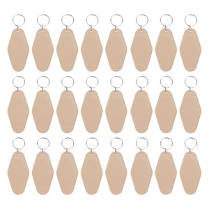Unique Bargains Blank Vintage Motel Hotel Keychains Key Tag 24 Pcs - 1 of 4