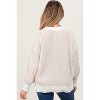 Pinkblush Taupe Ribbed Balloon Sleeve Maternity Sweater - 4 of 4