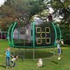 NAYSAYE Trampoline with Safety Net and Ladder for Outdoor Fun and Fitness, Black and Green, 168.00"*104.00"*141.10" - 2 of 4