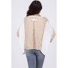 Women's Open Arms Wo's V-Neck Textured Long Sleeve Top - POL - 3 of 4