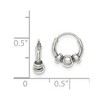 Black Bow Jewelry Small Sterling Silver, Endless Hoop Bead Earrings - 12mm (7/16 Inch) - 4 of 4