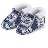 Collections Etc Knitted Snowflake Slippers - 4 of 4