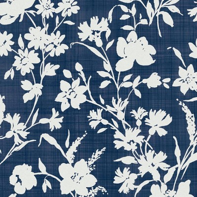 Laura Ashley Rye Midnight Seaspray Blue Wallpaper : Target