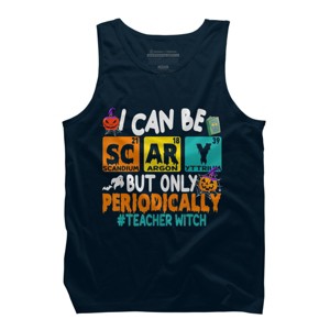 Men's Design By Humans I Can Be Scary But Only Periodically Science Halloween Gifts By lenxeemyeu Tank Top - 1 of 3