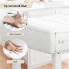 Counter Height Bar Stools, 24 Inch PU Leather Barstools with Heavy Duty Metal Legs, Thick Saddle Seats Breakfast Stools for Kitchen Island, Bar - 3 of 3