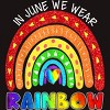 Adult Design By Humans In June We Wear Rainbow Pride By Belugastore T-Shirt - 2 of 2