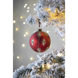YOOCOZZ Eye-catching Christmas Decor, Party Accessories Set - Red Xmas Ball Ornaments, Glass Decorative Hanging Ball Xmas Tree Ornaments - 1 of 4