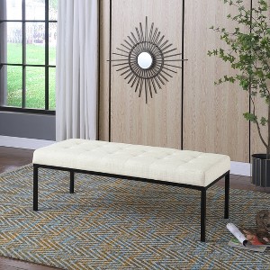 Tufted Metal Bench - HomePop - 1 of 4