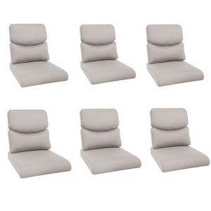 Buenhomino Deep Seat Outdoor Cushion Set 25"x22",Bench Outdoor Chair Cushion, Outdoor High Back Chair Cushion Seat Pad for Patio Furniture - 1 of 4