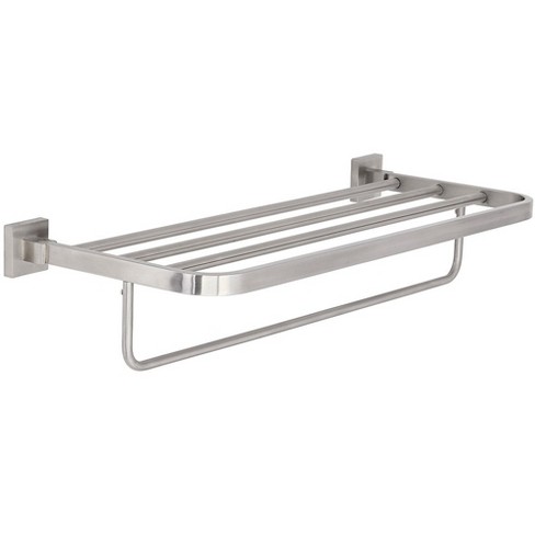 Hamilton Hills Flat Brushed Nickel Towel Rack With Hanging Bar - Silver :  Target