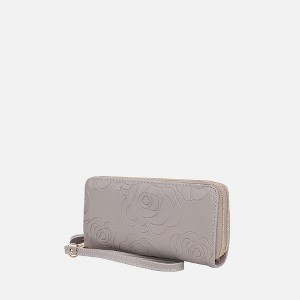 MKF Collection Ellie Genuine Leather Flower-Embossed Women’s Wristlet Wallet by Mia K - 1 of 4