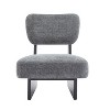 PAGED Modern Accent Chairs Set of 2, Upholstered Sofa Chair with Wooden Base, Comfy Reading Chair for Bedroom, Living Room Furniture - 4 of 4
