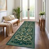 Modern Pastoral Snake Print Area Rug Machine Washable Low Pile Non Slip Non Shedding Stain-Resistant Floor Carpet for Living Room Bedroom Kitchen - 3 of 4