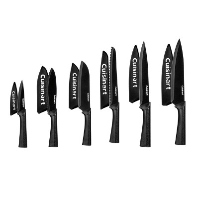 JoyJolt Multi Purpose Kitchen Knife Set, 6 Piece - Black