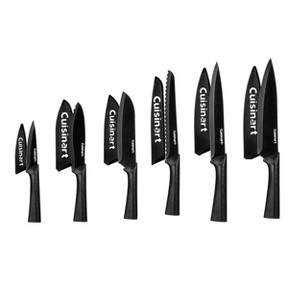 Cuisinart Advantage 12pc Non-Stick Coated Color Knife Set with Blade Guards - C55-12PMB: Ergonomic Stainless Steel Cutlery - 1 of 4