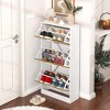 Shoe Cabinet with 3 Flip Drawers, Freestanding Shoe Storage Organizer, Hidden Narrow Shoe Rack for Entrance Hallway Living Room - 2 of 4