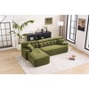 Tiramisubest 98" Sectional Sofas Convertible Chaise Chenille Chesterfield Inspired High Density Compression Cozy Lounger for Living Room - 2 of 4