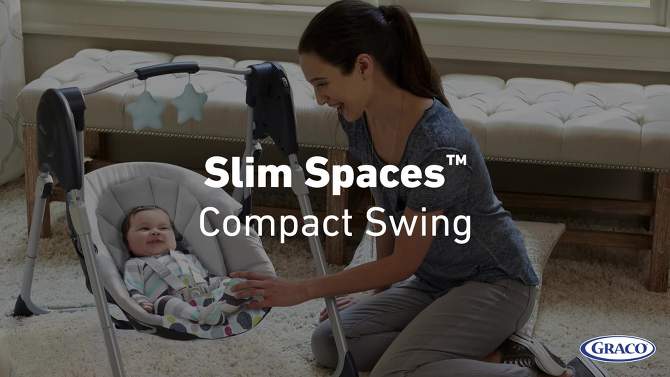 Graco Slim Spaces Compact Baby Swing, 2 of 10, play video