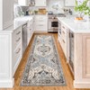 Washable Rug Vintage Floral Distressed Rug Soft Foldable Stain Resistant Non-Slip Indoor Carpet for Bedroom Living Room - 2 of 4