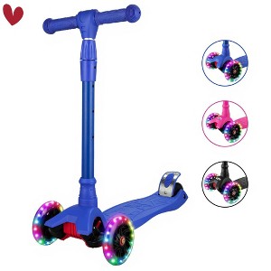 3 Wheel Scooter for Kids-Lean-to-Steer Technology with Light-Up Wheels,Adjustable Height Handlebar, Wide Anti-Slip Deck - 1 of 4