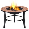 vidaXL Mosaic Fire Pit Terracotta 26.8" Ceramic - 4 of 4