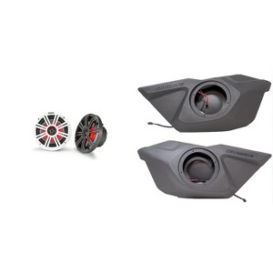 Kicker 45KM654L 6.5" LED Marine Speakers and Front Door 6.5in Speaker Pods Compatible with Polaris RZR Pro 2020-2024 - 1 of 4