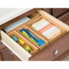 mDesign Stackable Wooden Bamboo Drawer Organizer Tray - 3 of 4
