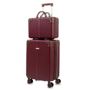 Puiche Tresor 2-Piece Carry-On Spinner Weekender Bag Luggage Sets