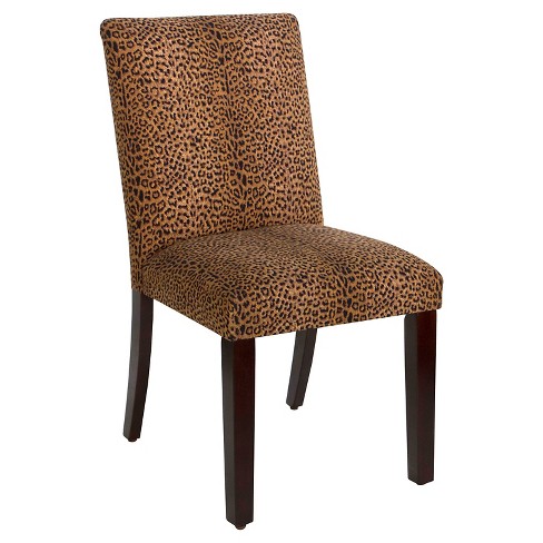 Hendrix Dining Chair In Animal Print, Leopard Print Parsons Chairs