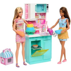 Barbie Celebration Fun Baking Kitchen Playset with 2 Dolls & Accessories - 1 of 4