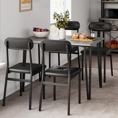 5 Piece Dining Table Set for 4, Kitchen Table and Chairs for 4, Modern Dining Room Table Set, Dinner Table Set for 4