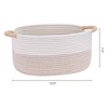 Unique Bargains Woven Handles Shelf Closet Storage Basket - 2 of 4
